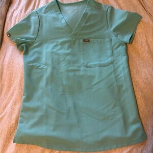 Figs Catarina Scrub Top Neon Blue